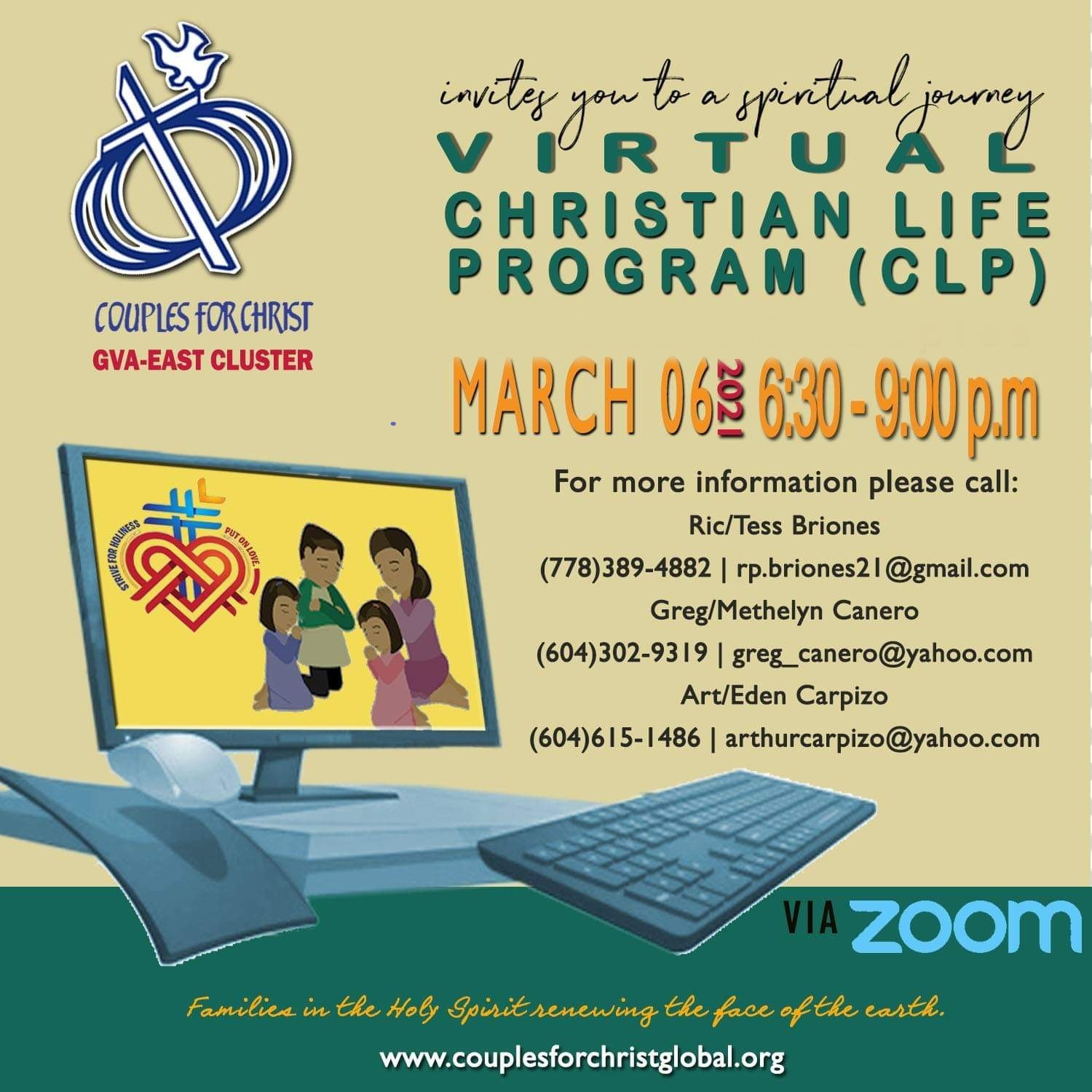 Virtual Christian Life Program CLP St Joseph Parish Mission BC